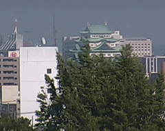 Nagoya Jo Castle, and trains